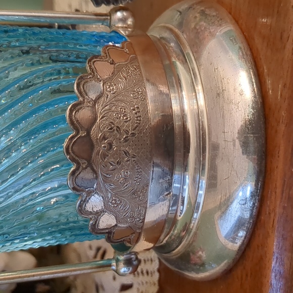 Rogers & Bros. Blue Pickle Caster - Picture 5 of 9